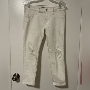 Banana Republic Distressed White Leggings Jeggings Sz 10P / 30P